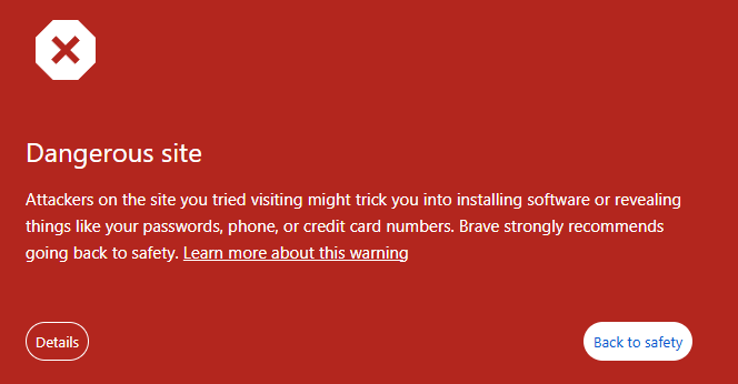 Sample representation of the Google SafeBrowsing page